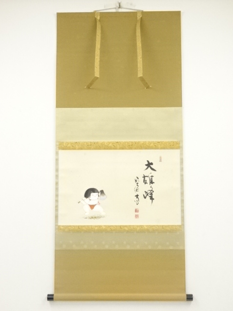 JAPANESE HANGING SCROLL / HAND PAINTED / CALLIGRAPHY